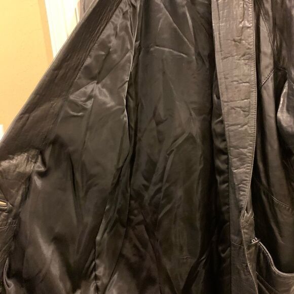 Vintage Pelle Studio Soft Leather Trench Coat by Wilson Leather - Picture 8 of 12